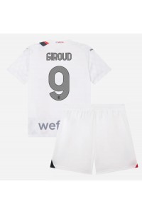 Fotbalové Dres AC Milan Olivier Giroud #9 Dětské Venkovní Oblečení 2023-24 Krátký Rukáv (+ trenýrky)